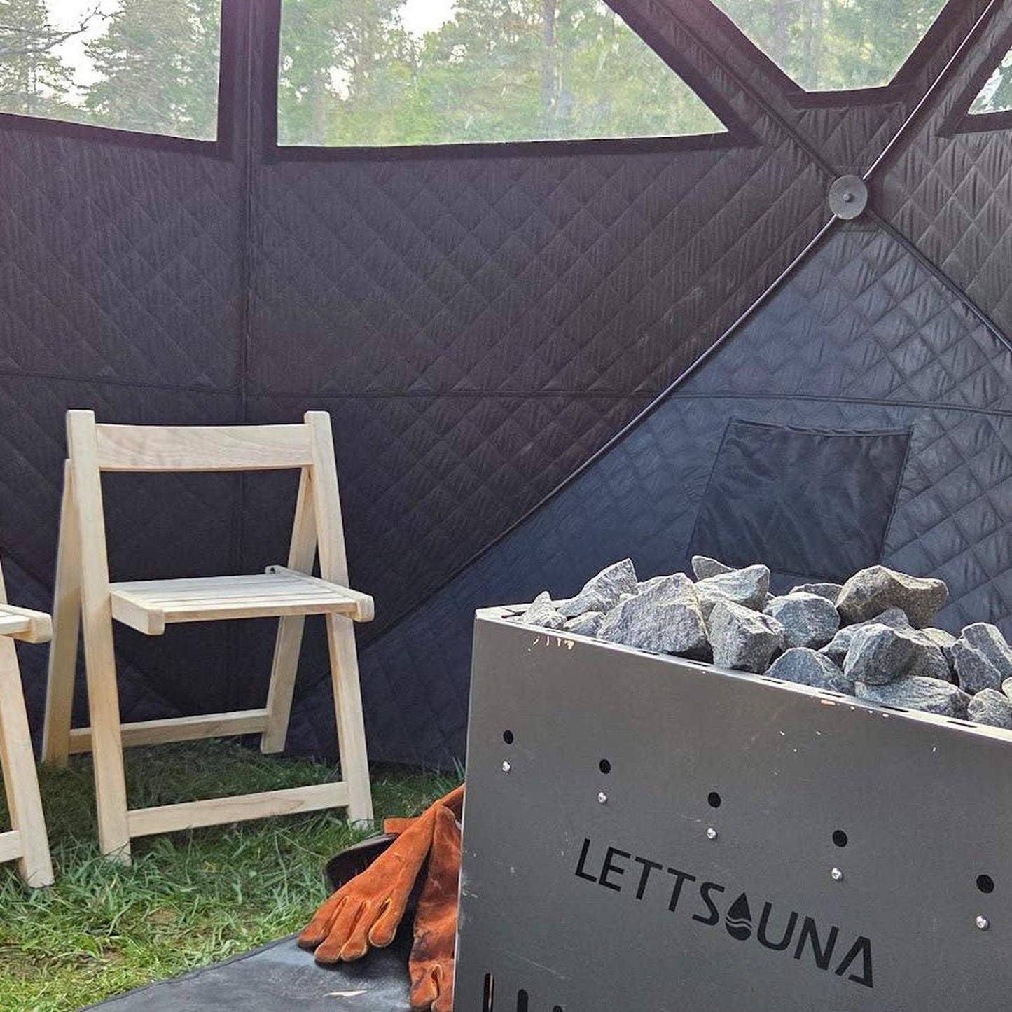Ellingsvik, badstutelt m/vedovn "Glød".