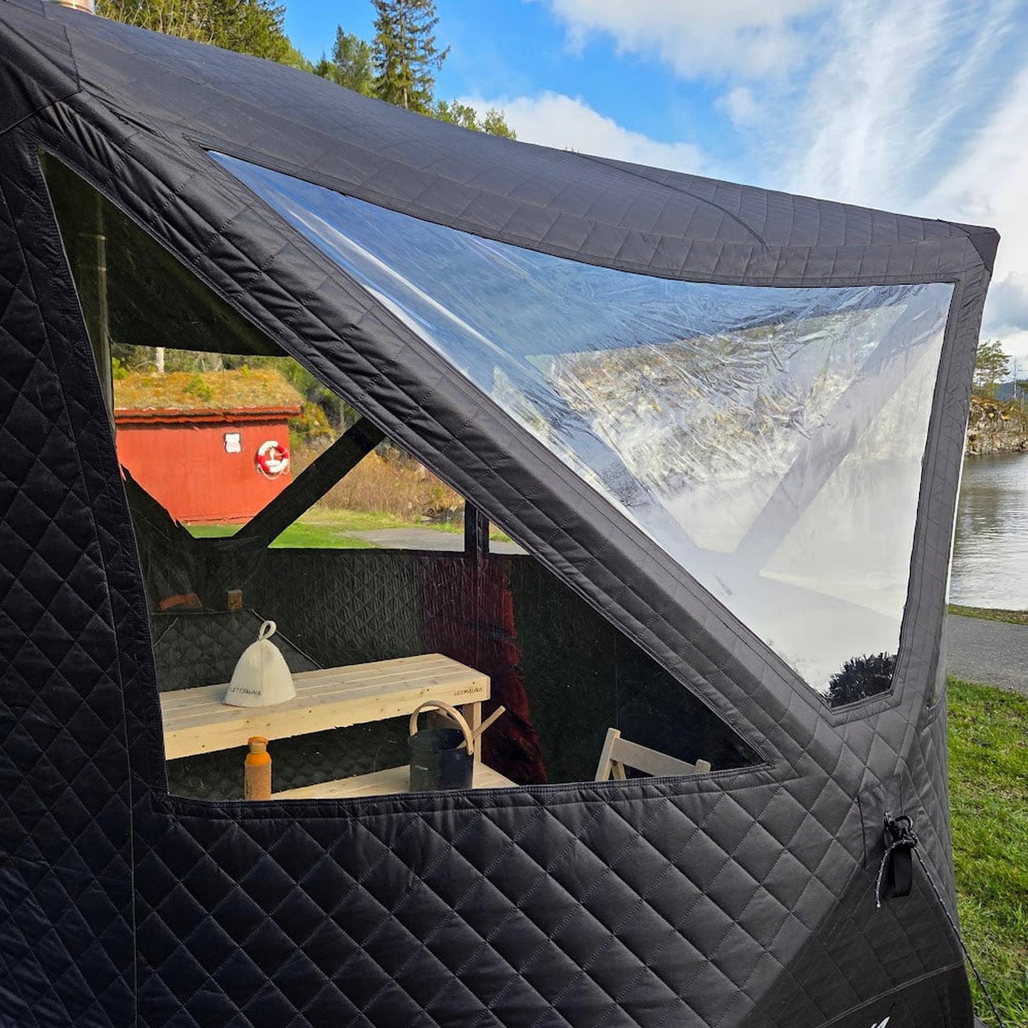Ellingsvik, badstutelt m/vedovn "Glød".
