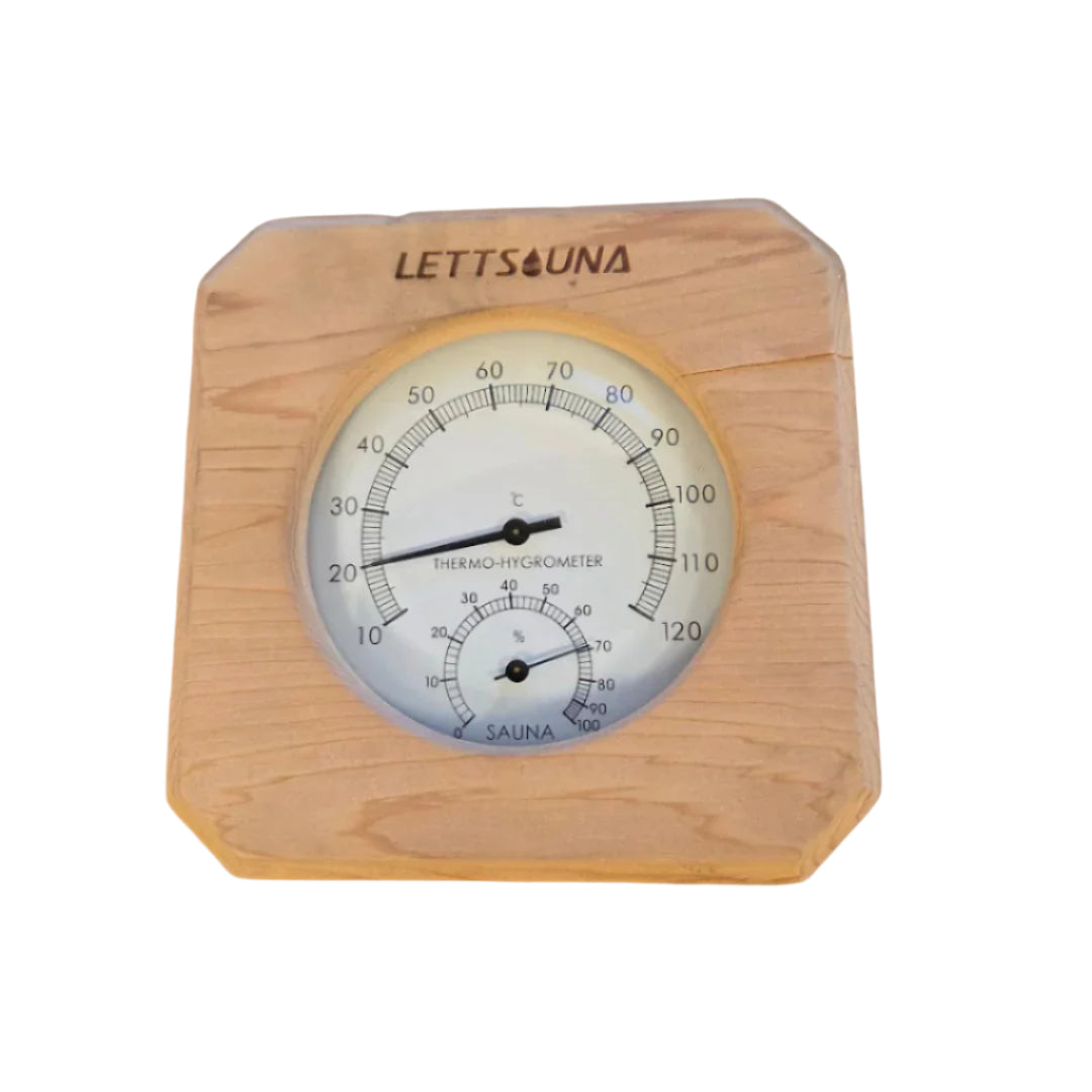 Badstutelt Lauvset. Ink. Vedovn, badstustein og termometer.