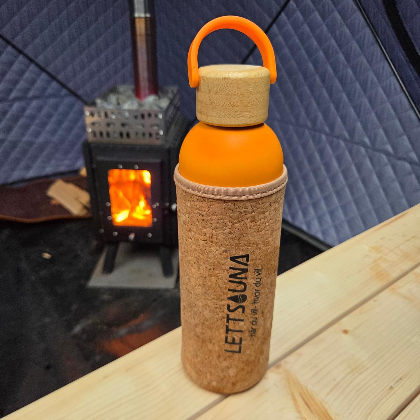 Saunaflaske m/ korkhylse